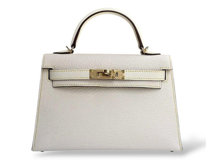Hermes Kelly Mini SO Nata/Lime Chevre
