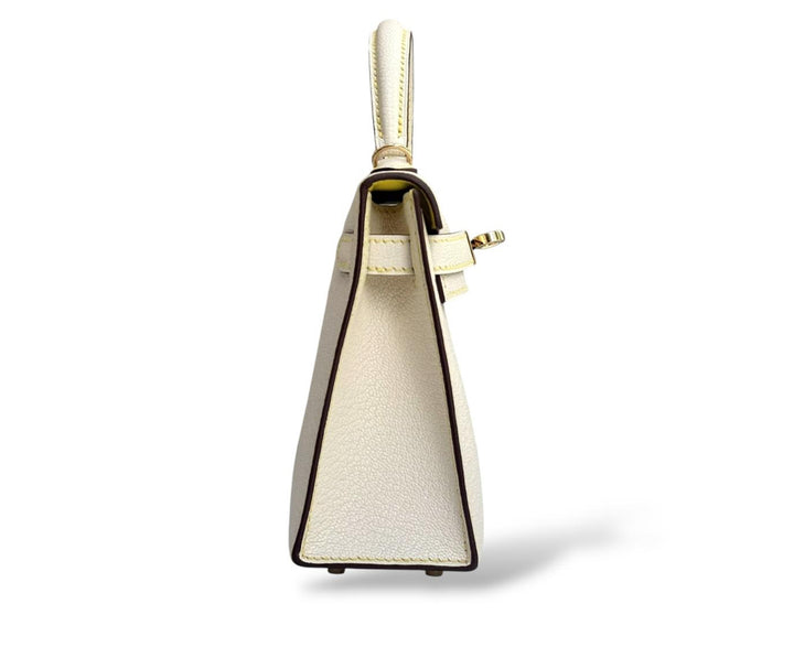 Hermes Kelly Mini SO Nata/Lime Chevre