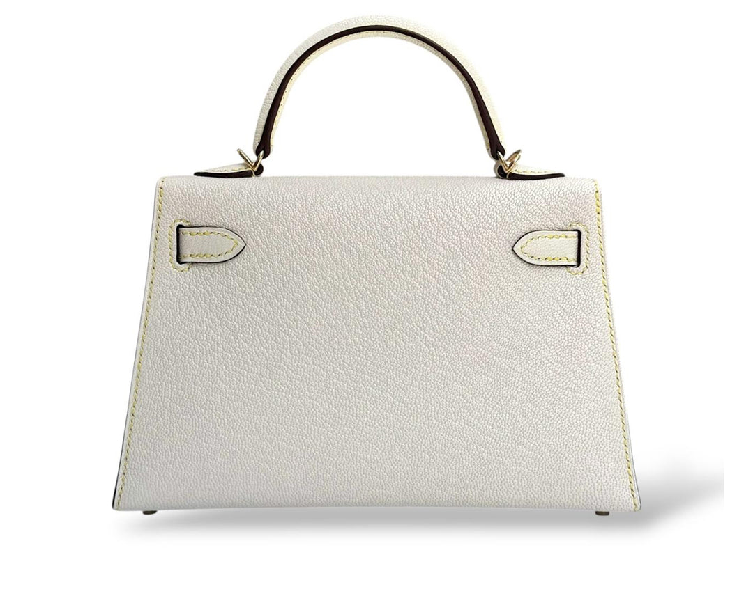 Hermes Kelly Mini SO Nata/Lime Chevre