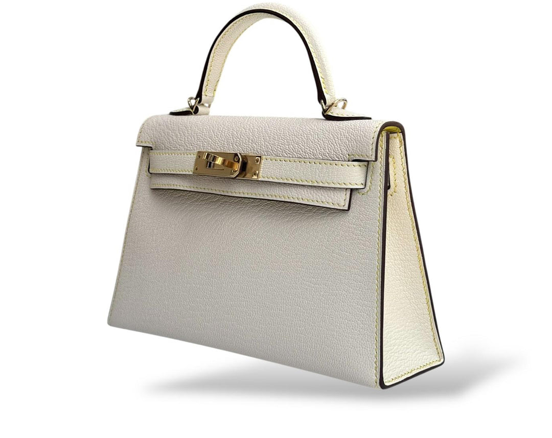 Hermes Kelly Mini SO Nata/Lime Chevre