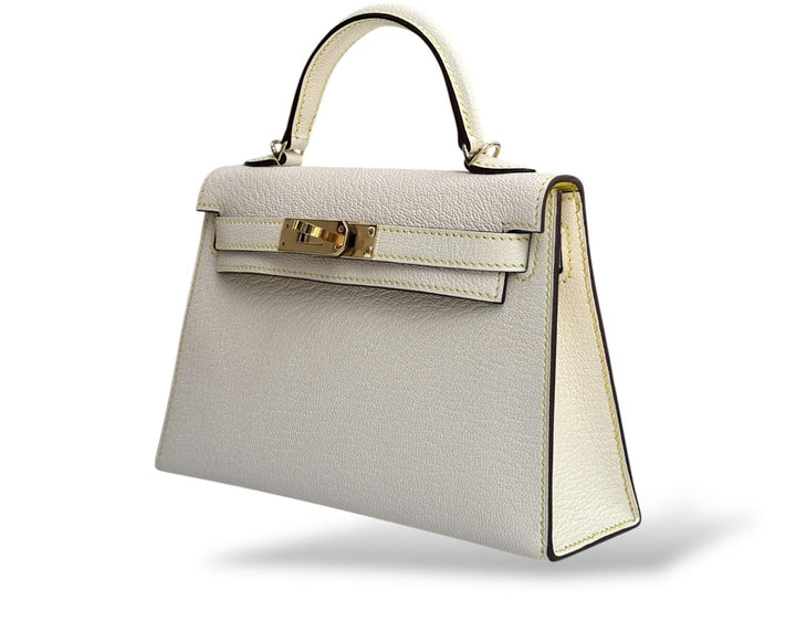 Hermes Kelly Mini SO Nata/Lime Chevre