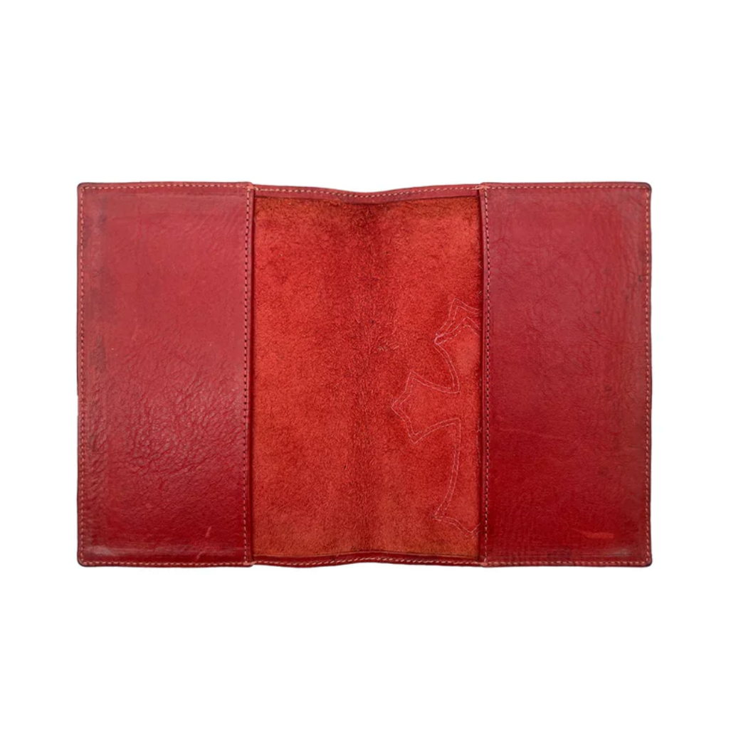 Chrome Hearts  Triple Cross Leather Patch Passport Holder