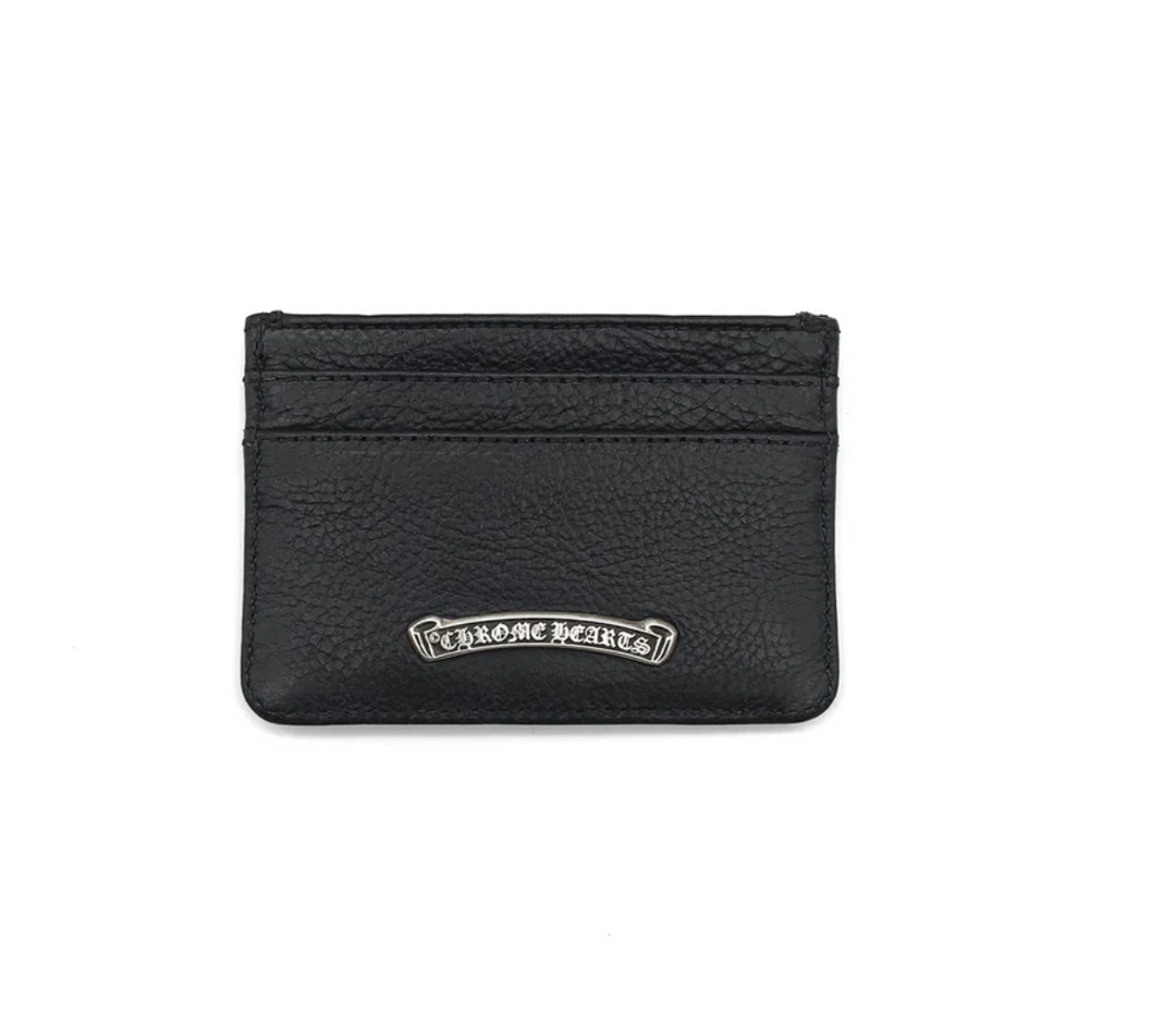 Chrome Hearts  Black Leather Card Holder