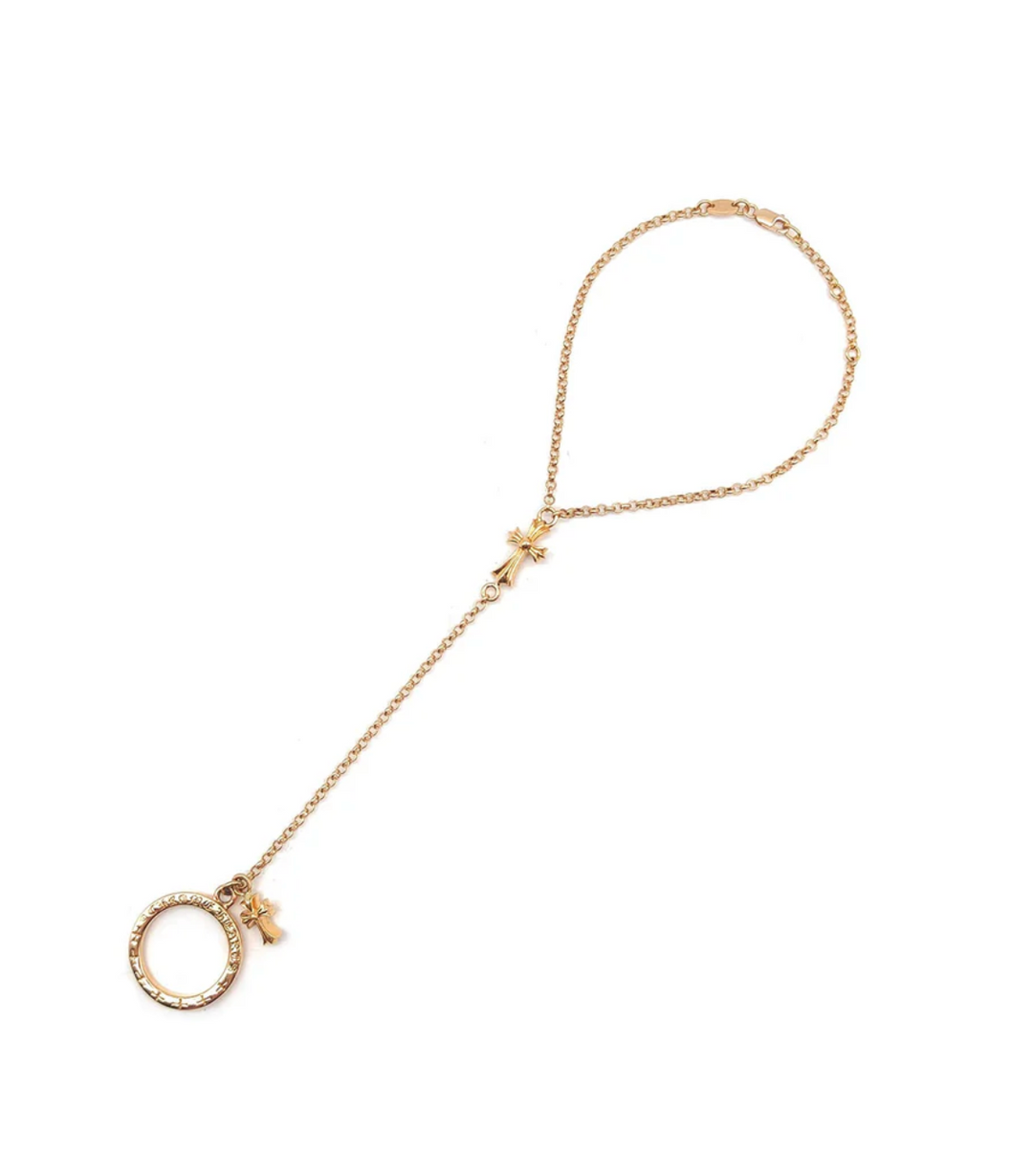 Chrome Hearts  22K Gold Babyfat Bracelet Chain With NTFL Ring