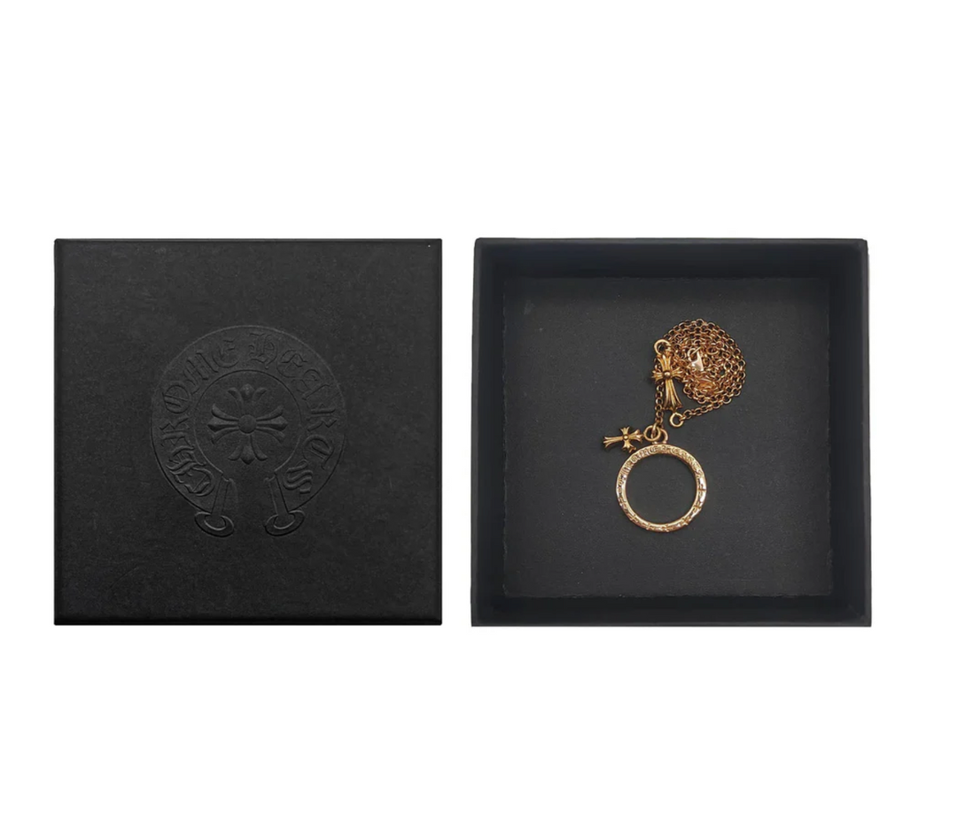 Chrome Hearts  22K Gold Babyfat Bracelet Chain With NTFL Ring