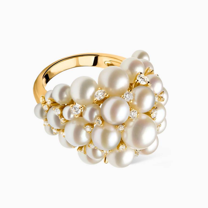 Bahar Freshwater Cluster Ring in 18kt Gold