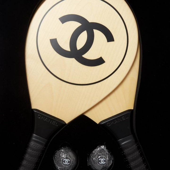 Vintage Chanel beach racket and ball