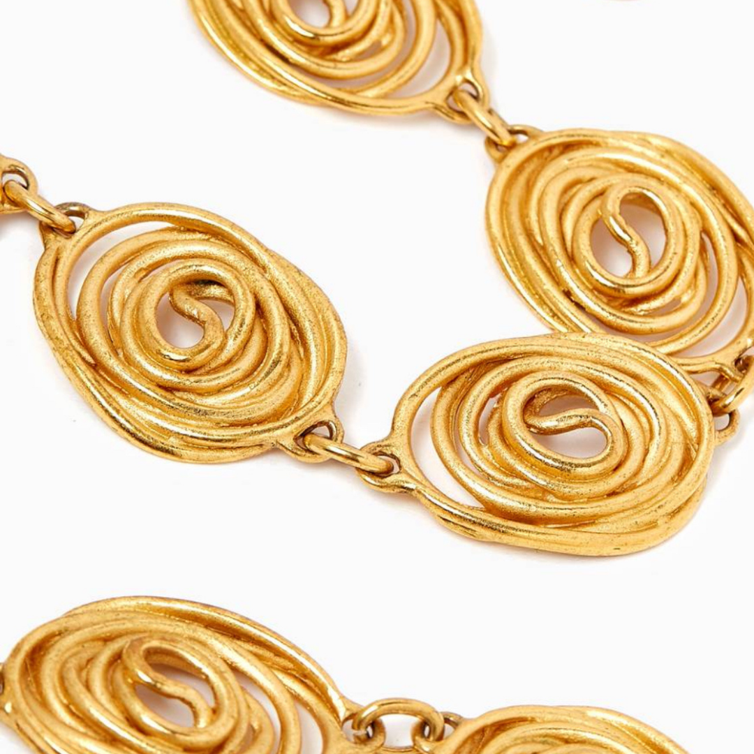 BALENCIAGA 1980s Vintage Spiral Choker Necklace
