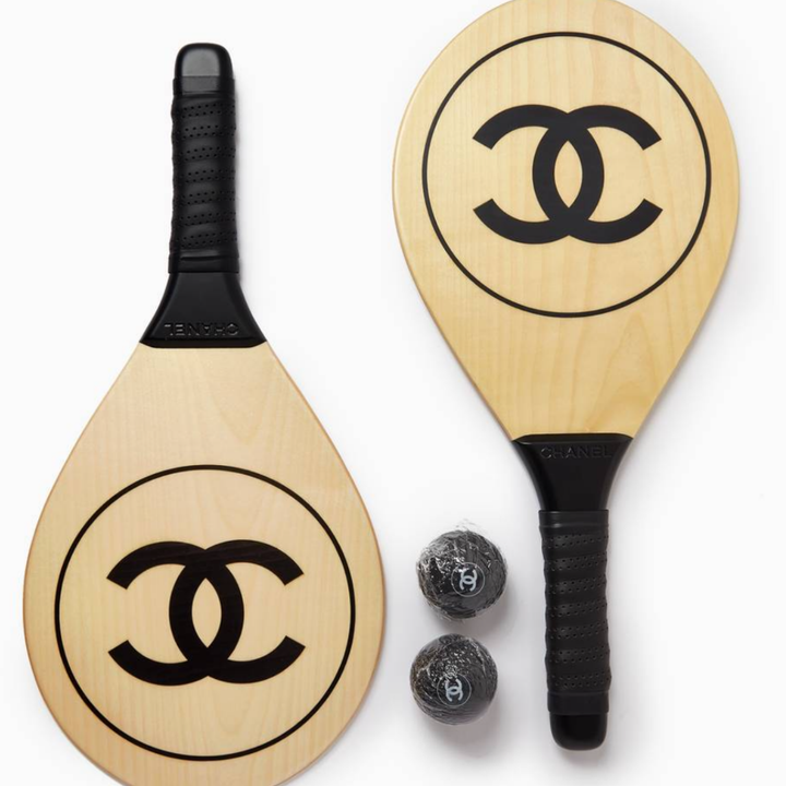 Vintage Chanel beach racket and ball
